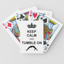 Keep calm and tumble gymnast deck of cards