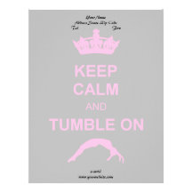 Keep calm and tumble gymnast letterhead