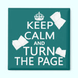 Keep Calm and Turn The Page magnets