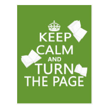 Keep Calm and Turn The Page Postcard
