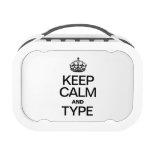 KEEP CALM AND TYPE YUBO LUNCH BOX