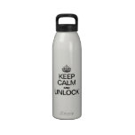 KEEP CALM AND UNLOCK DRINKING BOTTLE