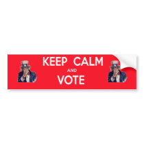 Keep Calm and Vote Bumper Sticker