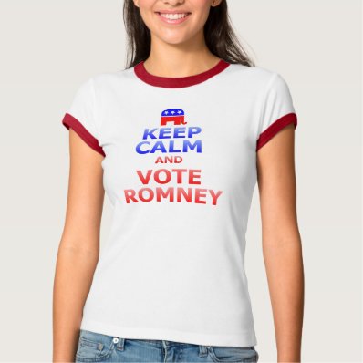 KEEP CALM AND VOTE ROMNEY TEE SHIRT