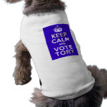 Keep Calm And Vote Tory ~ Political U.K Pet Tee Shirt