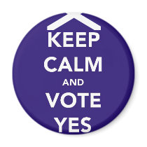 Keep calm and vote yes magnets
