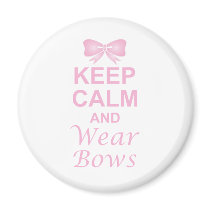 Keep Calm and Wear Bows Fridge Magnets