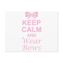 Keep Calm and Wear Bows Post Card