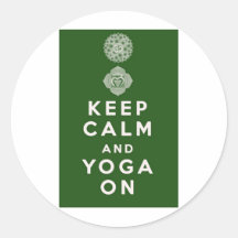 Keep Calm and Yoga On Sticker