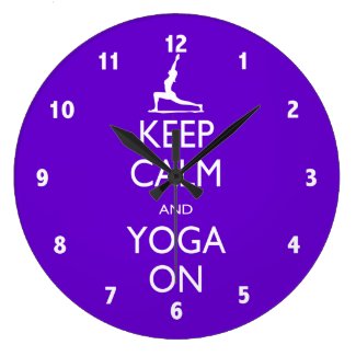 Keep Calm and Yoga On Wall Clocks