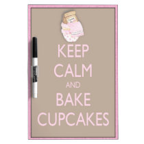 Keep calm bake cupcakes dry erase board dry erase boards