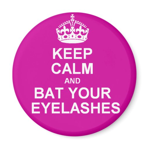 Keep Calm & Bat Your Eyelashes Fridge Zazzle