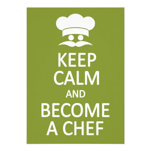 Keep Calm & Become a Chef custom invitation