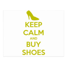Keep Calm & Buy Shoes Postcards