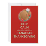 Keep Calm Canadian Thanksgiving Invitation