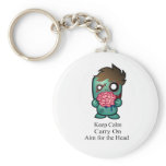Keep Calm, Carry On, Aim for the Head Key Chains