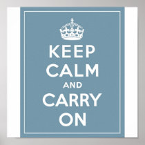 Keep Calm & Carry On Duck Egg Blue Posters