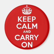 Keep Calm Carry On Fridge Magnets