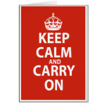 Keep Calm & Carry On Greeting Cards