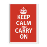 Keep Calm & Carry On Post Cards
