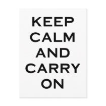 Keep Calm Carry On postcards