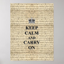 Keep Calm & Carry On Poster