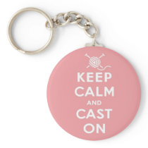 Keep Calm & Cast On Keyring Key Chain