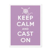 Keep Calm & Cast On Postcard