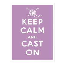 Keep Calm & Cast On Postcard