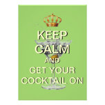 Keep Calm Cocktail Party Custom Invitation