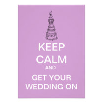 Keep Calm Custom Bridal Party Invitation invitations