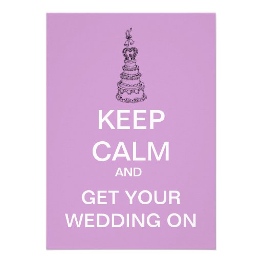 Keep Calm Custom Bridal Party Invitation