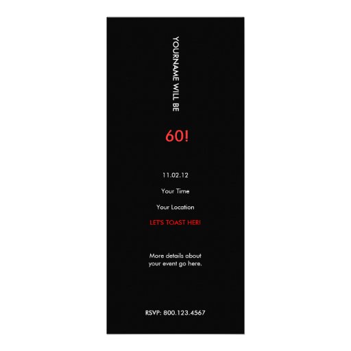 Keep Calm & Drink 60th Birthday Party Invitation