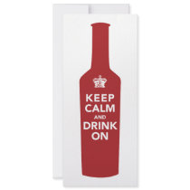 Keep Calm & Drink On Birthday Party Invitation