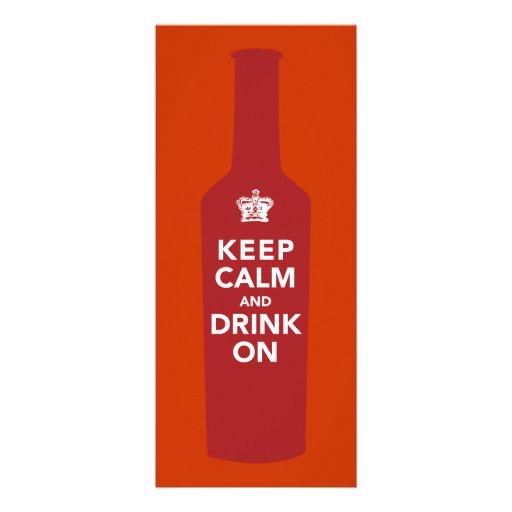 Keep Calm & Drink On Birthday Party Invitation (front side)