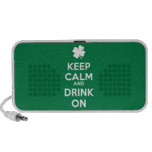Keep Calm Drink On Shamrock  St Patricks Day PC Speakers