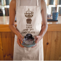 KEEP CALM  EAT  CHOCOLATE APRONS