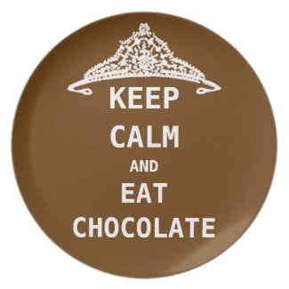 KEEP CALM EAT CHOCOLATE Plate plate