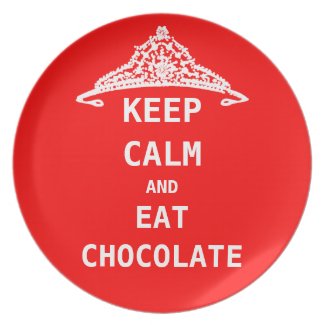 KEEP CALM EAT CHOCOLATE Plate plate