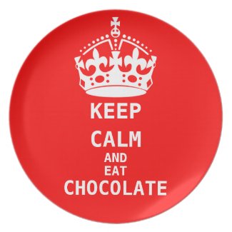 KEEP CALM EAT CHOCOLATE Plate plate