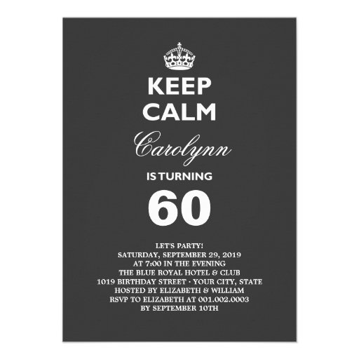 Personalized Funny 60th Birthday Invitations | CustomInvitations4U.com