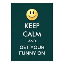 KEEP CALM Funny Movie Night Invitation invitations
