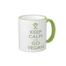 Keep Calm Go Vegan Coffee Mugs