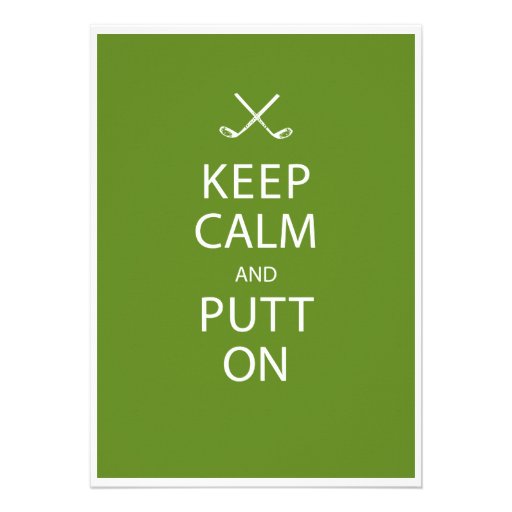 Keep Calm - Golf 50th Birthday Announcements