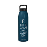Keep Calm & Golf On custom water bottle