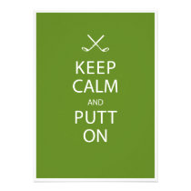 Keep Calm - Golf Theme Retirement Party Custom Invitation