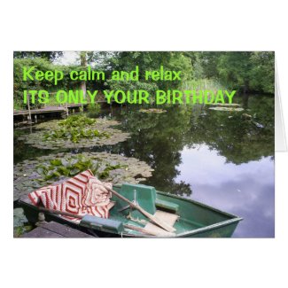 Keep calm, humerous greeting card