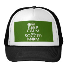 Keep Calm I'm a Soccer Mom (in any color) Mesh Hats