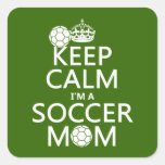 Keep Calm I'm a Soccer Mom (in any color) Sticker