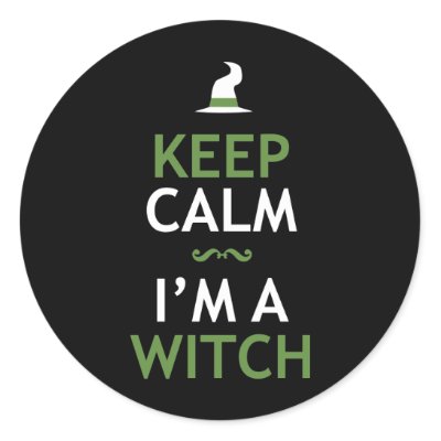 Keep Calm - I'm a Witch Round Sticker